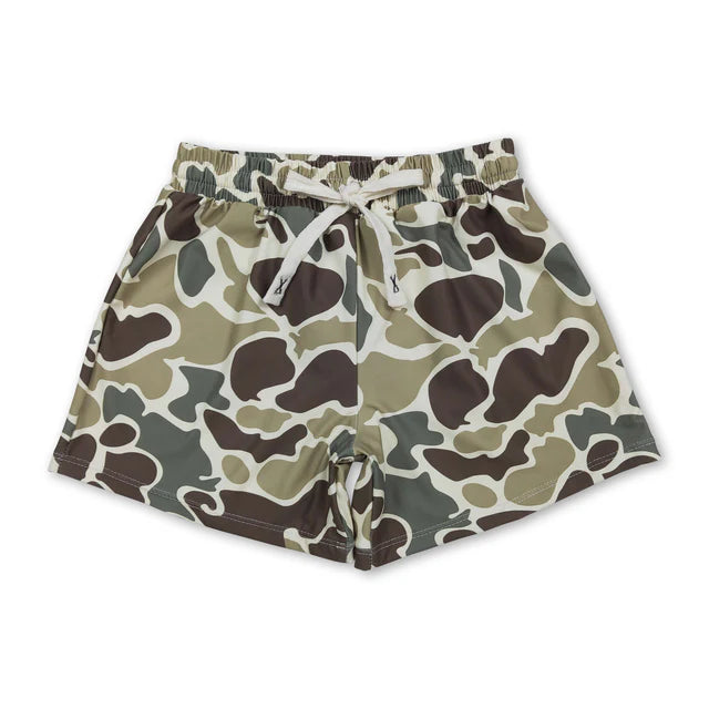 USA Warehouse (IN STOCK) Baby Boys Camo Print Summer Swimming Trunks Bottom