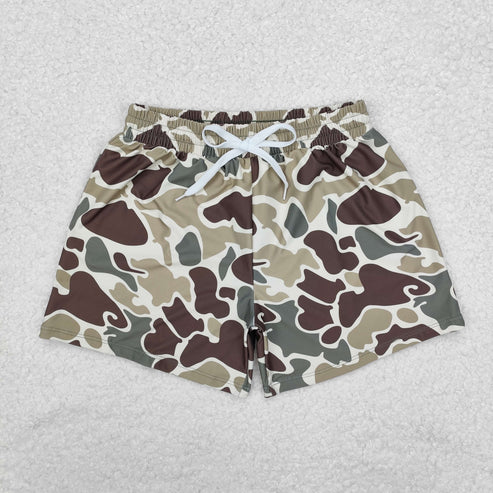 11.8 RTS Sibling Baby Boys Western Camo Print Summer Trunks Swimsuits Swimwears