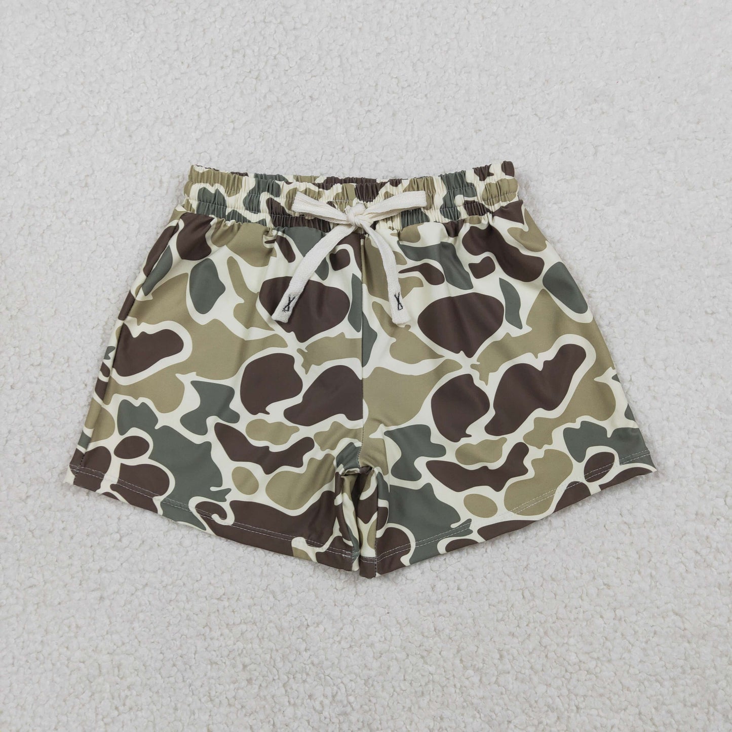 1.14 RTS NO MOQ （In stock）S0475 Baby Boys Green Camouflage Trunks Bottoms Swimsuits