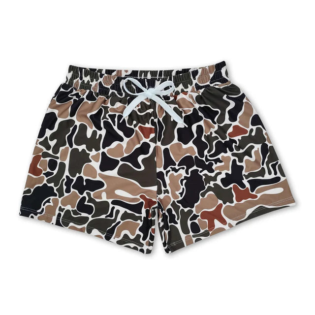 USA Warehouse (IN STOCK) Baby Boys Camo Print Summer Swimming Trunks Bottom