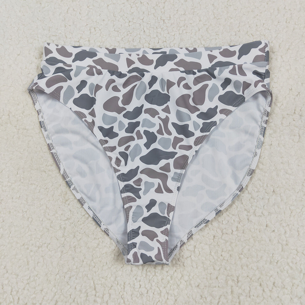 8.14 USA Shop (in stock)S0557  Adult Women's Swimsuit Adult Women Light Grey Camo Swim Bottom