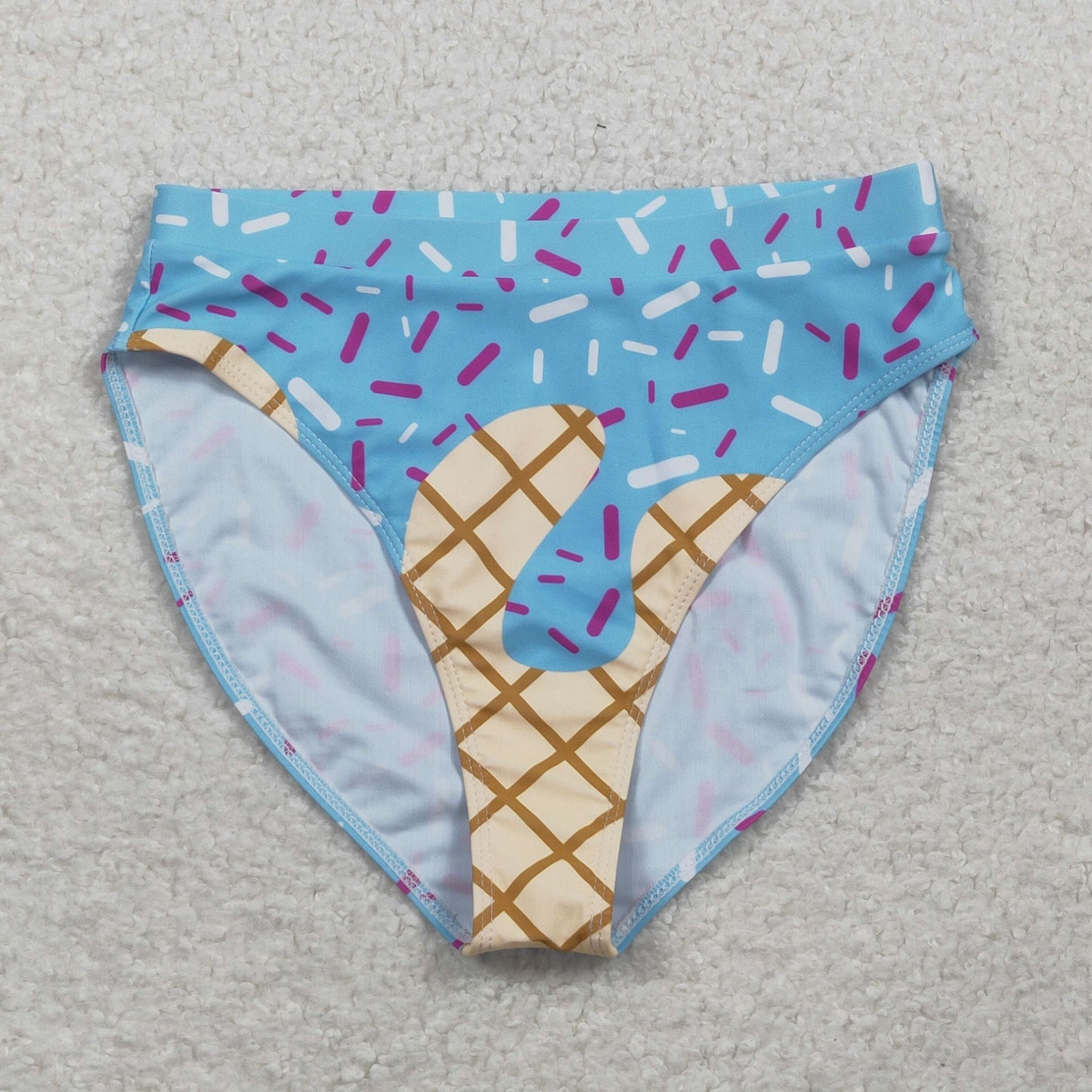 3.3 RTS NO MOQ （In stock）S0576 Adult Women Blue Drip Sprinkles Team Swimming Bummiers Bottom