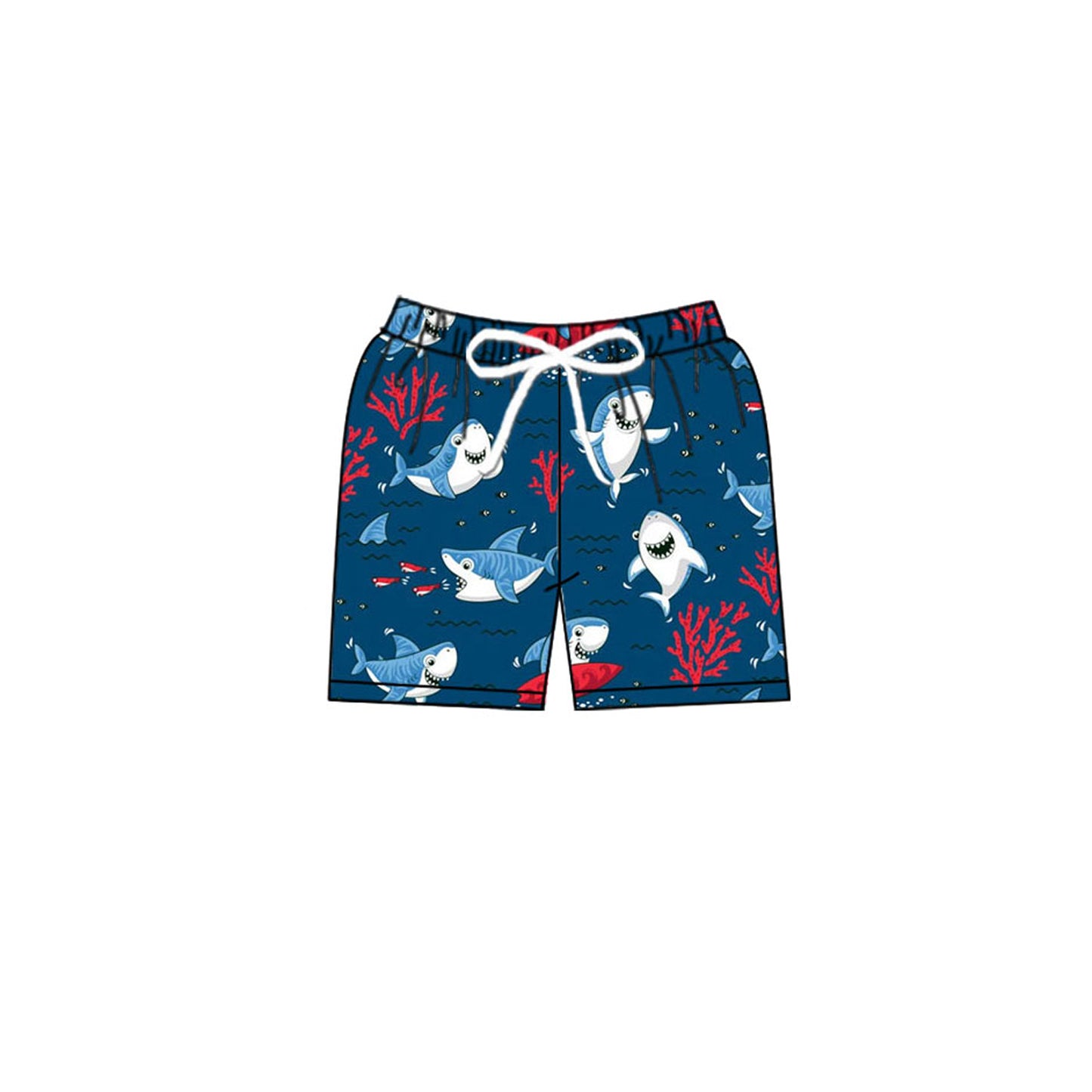 10.27 (Pre Order) No moq S0585 PRE-ORDER Baby Boys Sea World Swimming Trunks Bottom