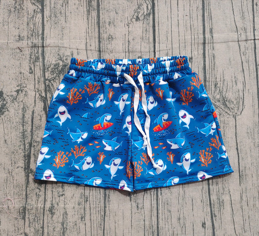 11.6 S0585 Sample No Moq Baby Boys Sea World Shark Swimming Trunks Bottom