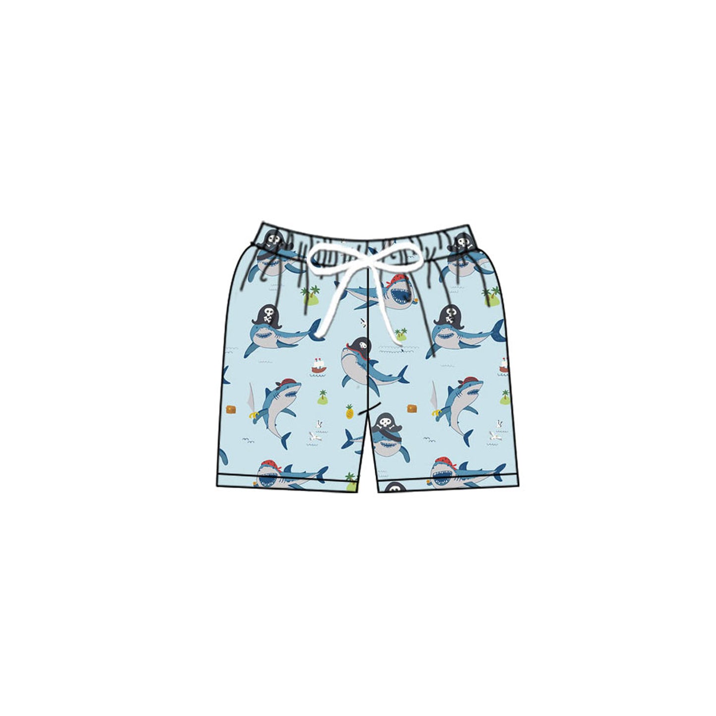 10.27 (Pre Order) No moq S0586 PRE-ORDER Baby Boys Sea World Swimming Trunks Bottom