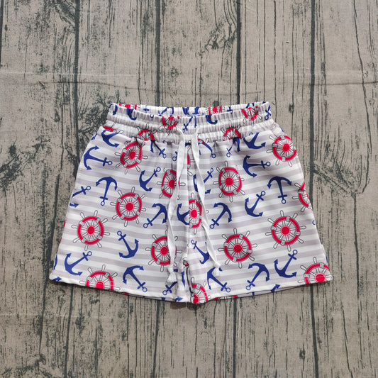 11.6 S0589 Sample No Moq Baby Boys Sea World Boats Swimming Anchors Trunks Bottom
