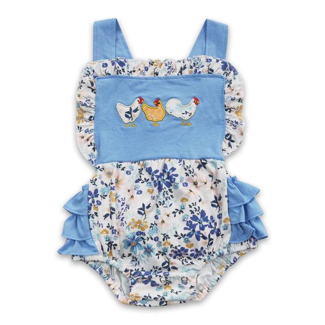USA Warehouse (IN STOCK) Baby Boys Sleeveless and flutter sleeves Embroidery Rompers