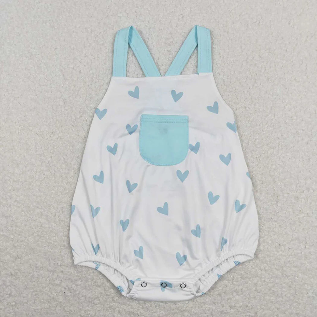 1.17 RTS Sibling Girls Baby Boys Valentines Hearts Rompers Outfits Clothing Sets