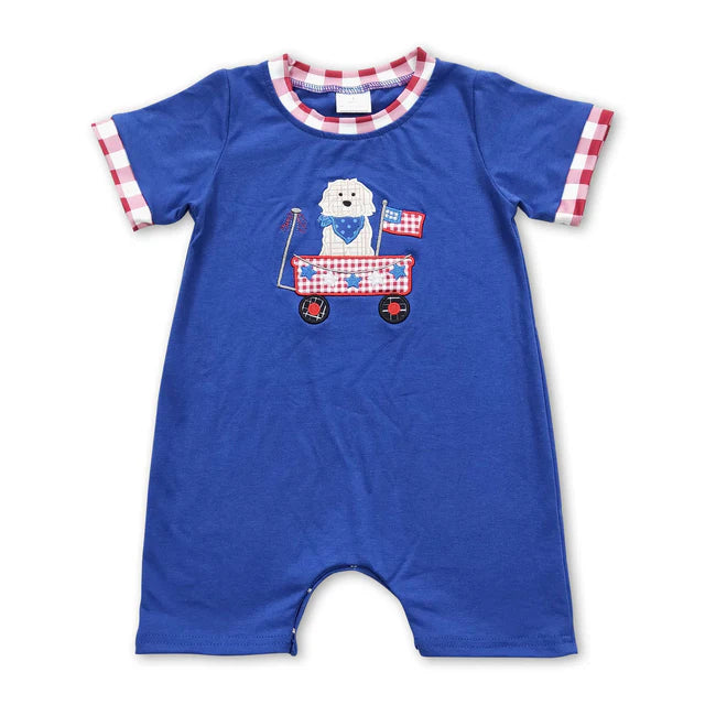 USA Warehouse (IN STOCK) Baby kids Short Sleeve Button Rompers