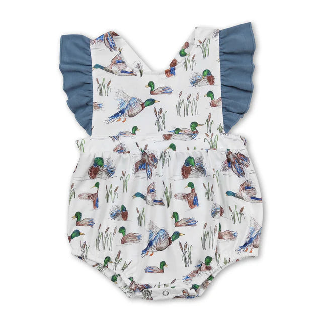 USA Warehouse (IN STOCK) Sibling Baby kids embroidery Short Sleeve Rompers
