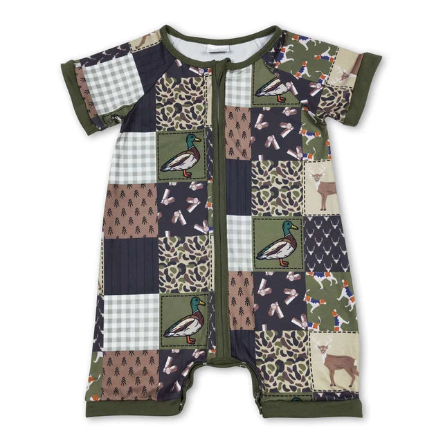 USA Warehouse (IN STOCK) Baby kids Short Sleeve Button Rompers