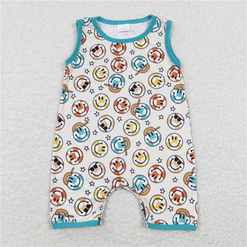 6.30  RTS NO MOQ Plaid smile pockets baby boys summer shorts rompers