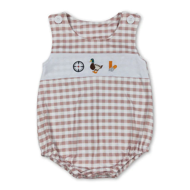 RTS Sibling sleeveless baby boys romper