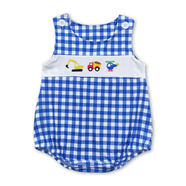 RTS Sibling sleeveless baby boys romper