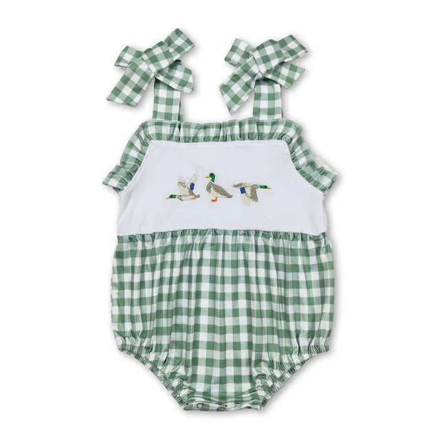 USA Warehouse (IN STOCK) Baby Boys Sleeveless and flutter sleeves Embroidery Rompers