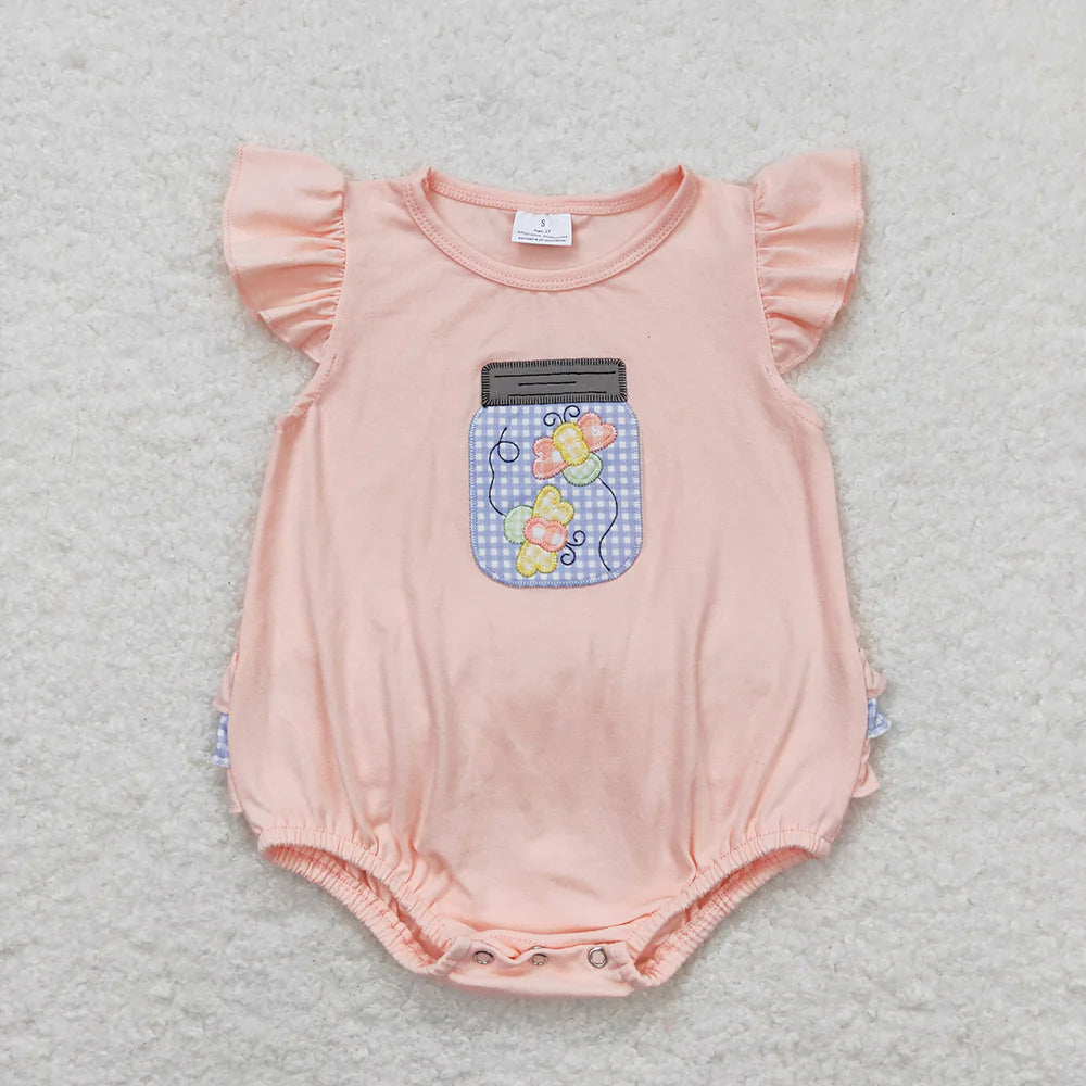 12.20 RTS Sibling Embroidery Baby Girls Honey Butterfly Rompers Clothes Sets