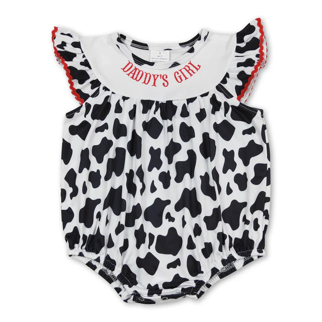 RTS Sibling Daddy's girl print baby girls father's day romper