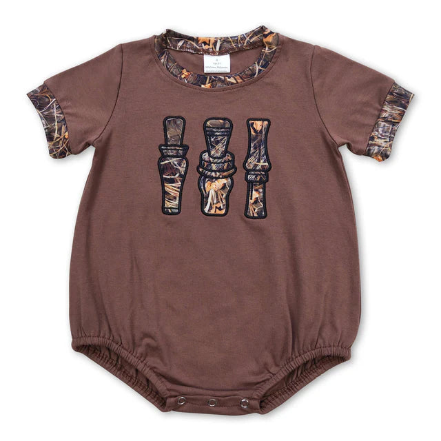 USA Warehouse (IN STOCK) Baby kids embroidery Short Sleeve Rompers