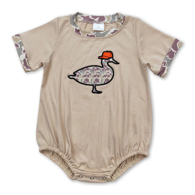USA Warehouse (IN STOCK) Baby kids embroidery Short Sleeve Rompers