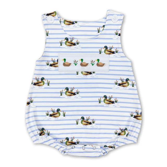 USA Warehouse (IN STOCK) Baby Boys Sleeveless and flutter sleeves Embroidery Rompers