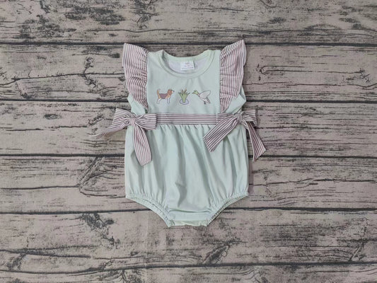 SR1790  Pre-order baby  girls clothes flying  sleeves romper