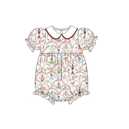 SR1909   Pre-order baby  girls clothes pull  sleeves romper