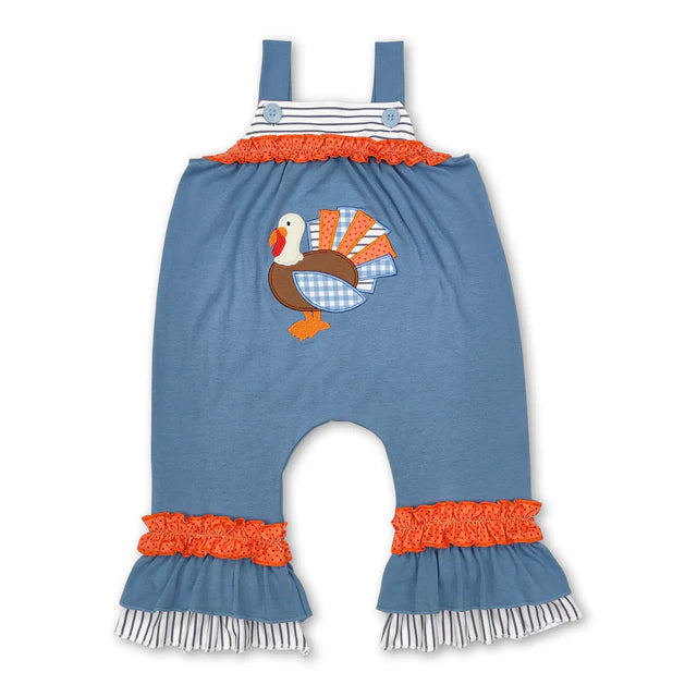 RTS Sibling Thanksgiving Turkey Girls Boys Rompers Dresses Clothes Sets