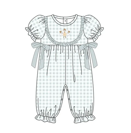 no moq sales SR1970 pre-order baby girls clothes flying sleeve Romper-2024.8.10