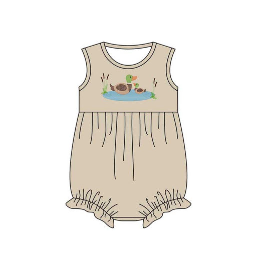 SR2170 Baby Infant Girls Cute Ducks Sleeveless Rompers preorder
