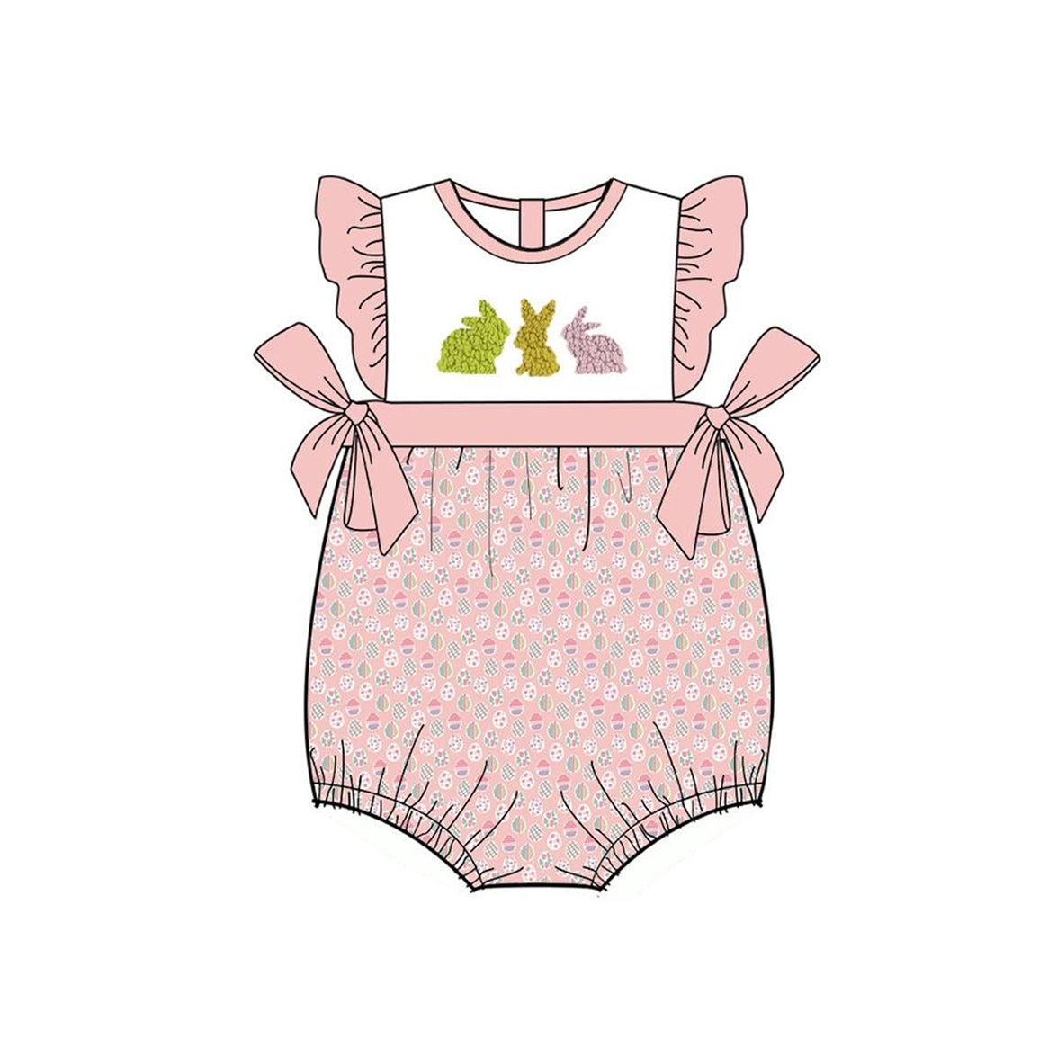 Baby Infant Boys and Girls  Easter Green Eggs Rabbits Rompers and Short sleeve suits and Dress mix size   preorder