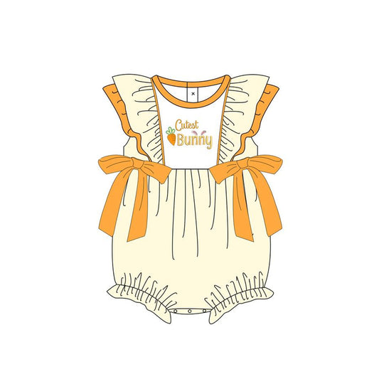SR2199 Baby Infant Girls Easter Cute Bunny Bows Rompers preorder