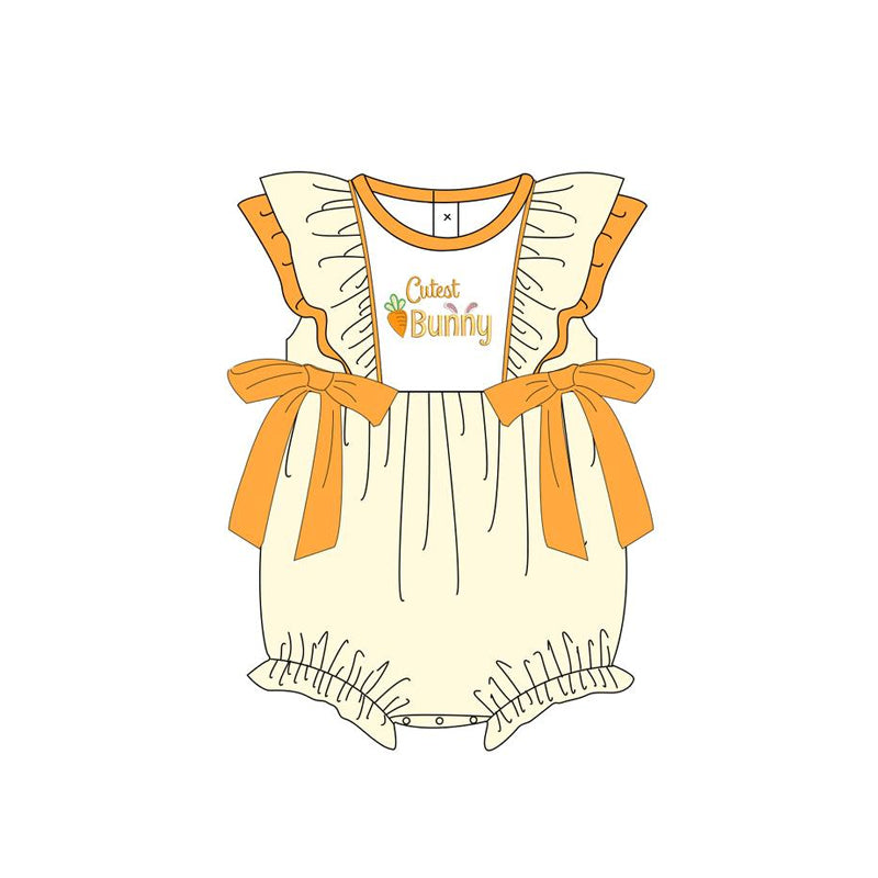 Pre-order for Easter Cute Bunny Bowknot Knee-Length Dress for Baby Girls and Boys - Short Sleeve Shorts - Romper Mixed Set
