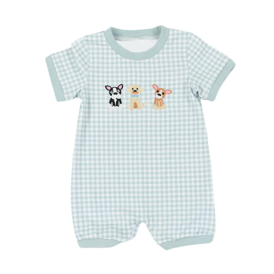 SR2205 Baby girls clothes dog short sleeve Romper