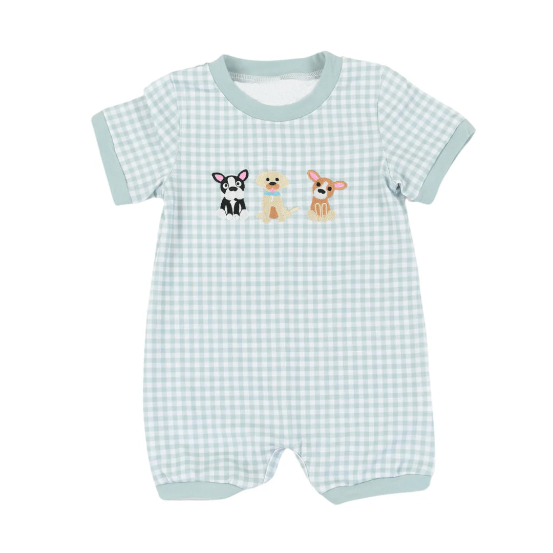 Baby boys and Girls  clothes dog vest Romper-Short sleeve suits -Dress pre-order