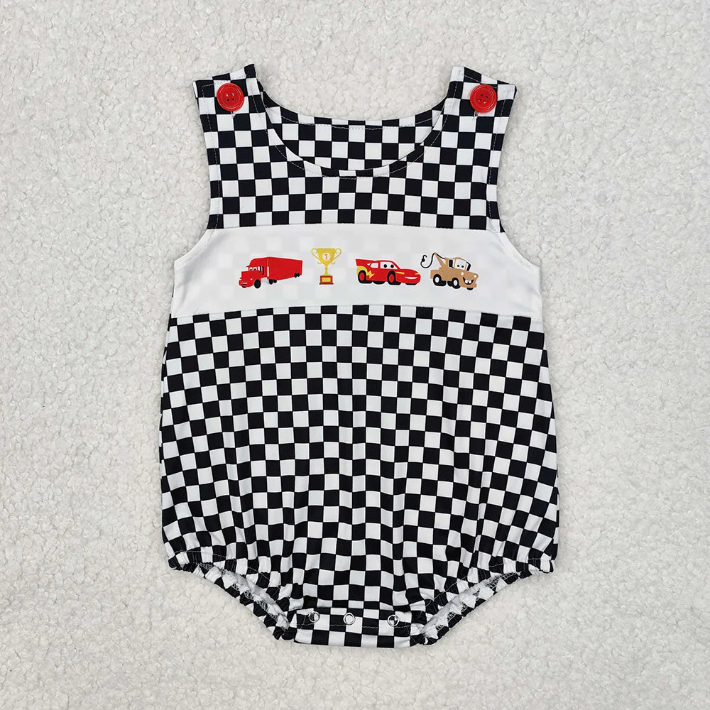 1.13 RTS Sibling Baby Boys Racing Cars Rompers Outfits Suits