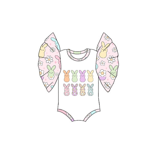 SR2229 Baby Infant Girls Easter Bunny Colorful Rompers preorder