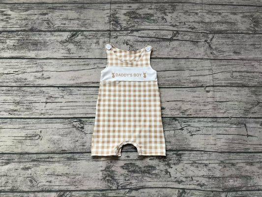 SR2299 pre-order baby boys clothes DADDY BOY deer vest Romper
