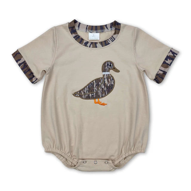 USA Warehouse (IN STOCK) Baby kids embroidery Short Sleeve Rompers