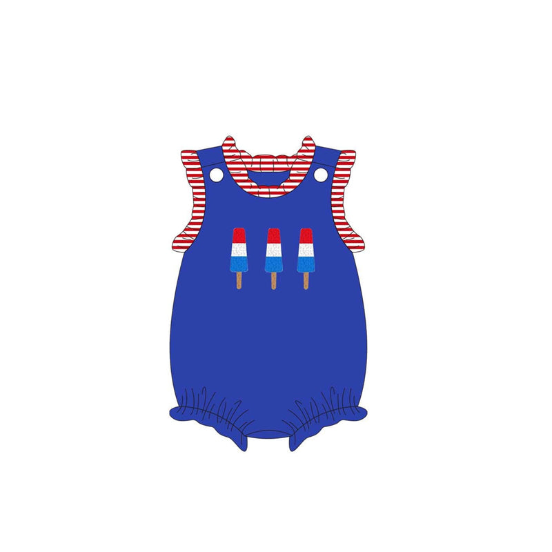 Blue popsicle top stripe shorts boys 4th of july outfits