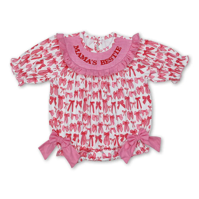 USA Warehouse (IN STOCK) Sibling Baby kids embroidery Short Sleeve Rompers