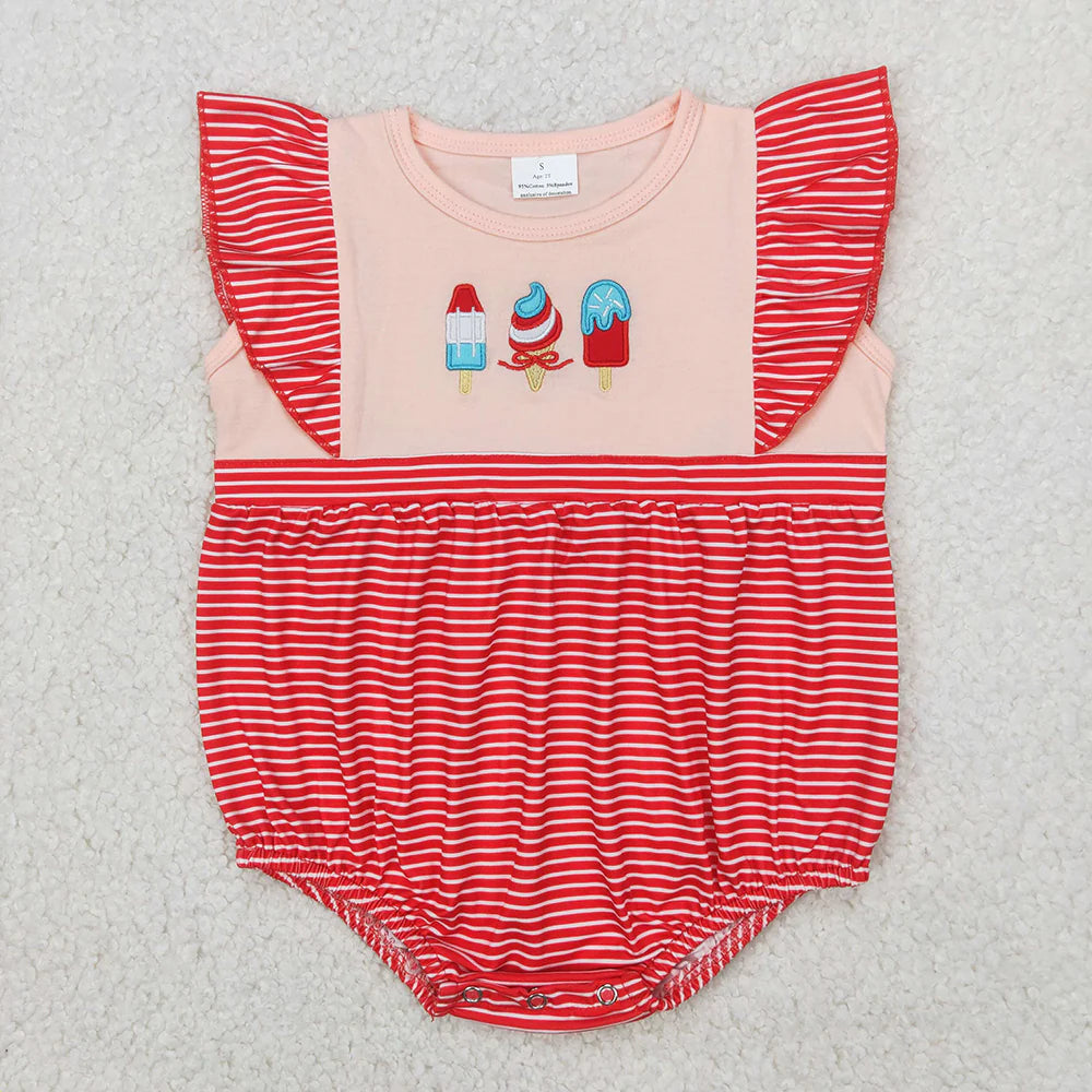 11.29 RTS Sibling Baby Boys Popstick Shirt 4th Of July Rompers Shorts Sets