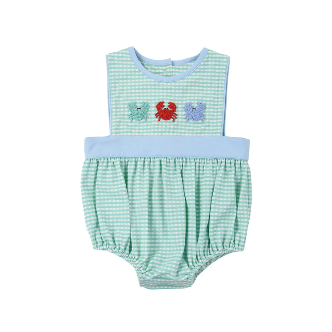 Short sleeves plaid crab top shorts boys summer clothes