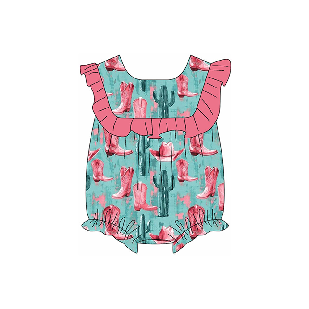 Boots cactus ruffle tunic shorts western girls clothes