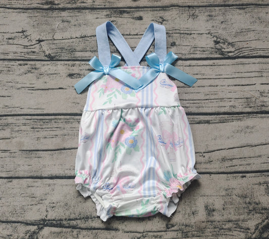 SR2698Adorable Baby Girls' Rompers with Flowers, Cakes, Straps and Bows