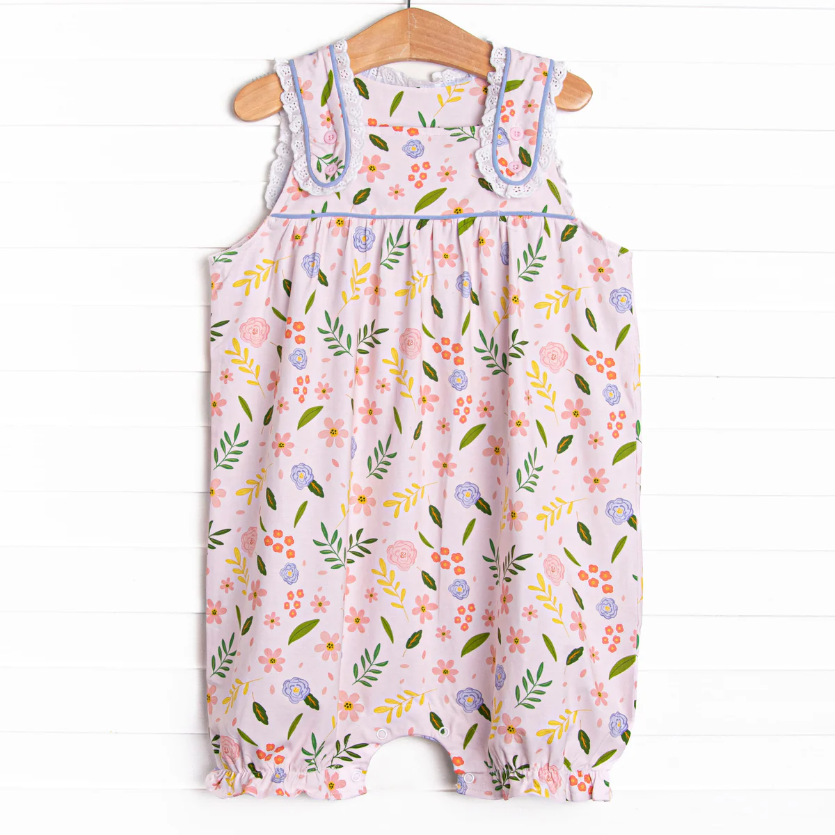Kids Girls Floral Flutter Sleeve Tunic And Shorts Set - Spring/Summer Floral Print Clothing for Girls