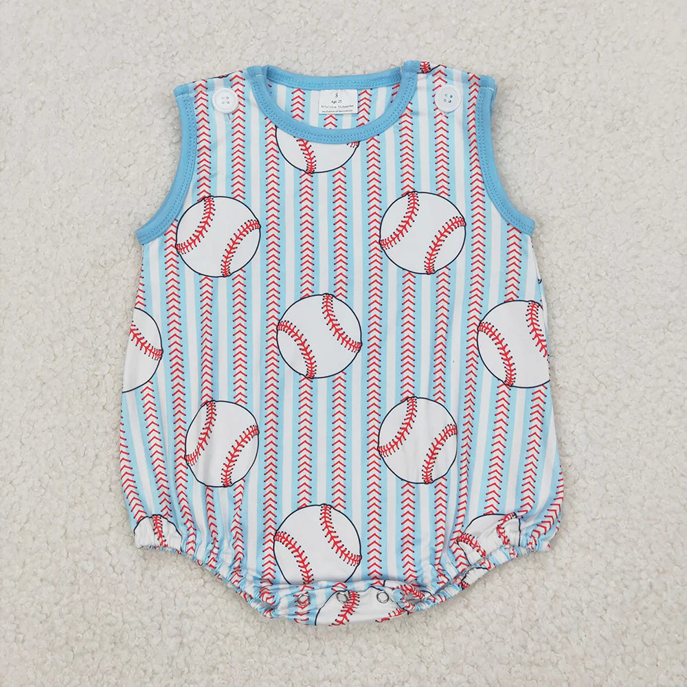 11.27 RTS Sibling Baby Boys Baseball Stripes Rompers Outfits Sets