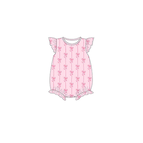 Baby Girls Pink Bows Stripes Outfit Set Top And Shorts Clothes Ensemble for Infants
