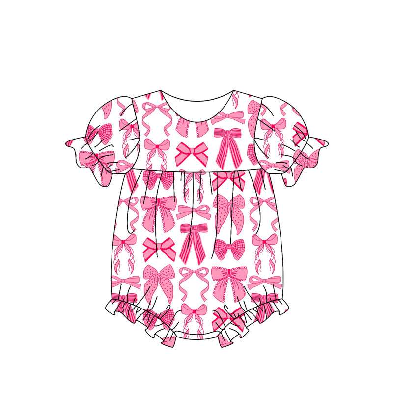 Baby Girls Outfits Short Sleeves Pink Bow Ruffle Shorts Cute And Fashionable Clothing for Little Ones
