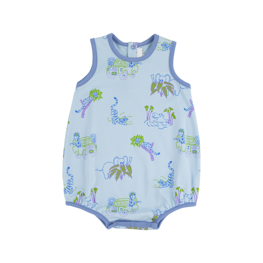 SR2819Cute Sleeveless Elephant Romper for Baby Boys' Summer Adventures