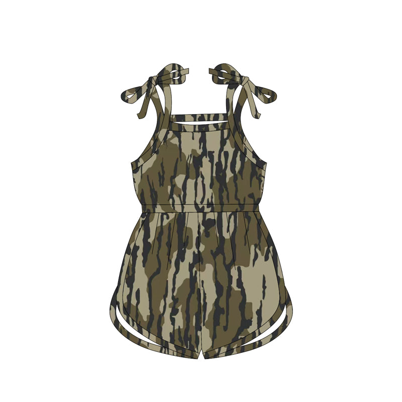 SR2826Kids Girls’ Fashionable Bottomland Camo Jumpsuit with Straps